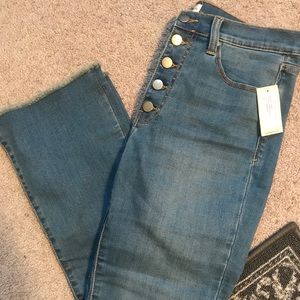 Piphany High rise button fly cropped denim